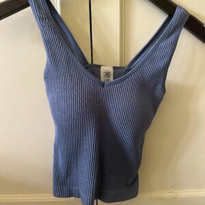 Blue Stretchy Tank Top